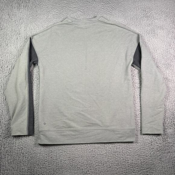 Lululemon Reversible Sweatshirt Mens M Gray Geometric Crewneck Pullover Stretch - Picture 6 of 10